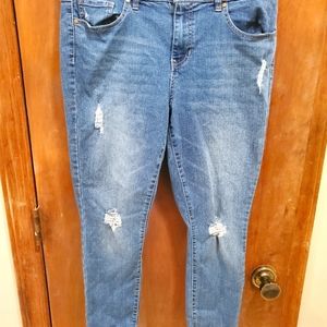 Cute distressed denim jeans